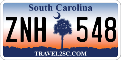 SC license plate ZNH548