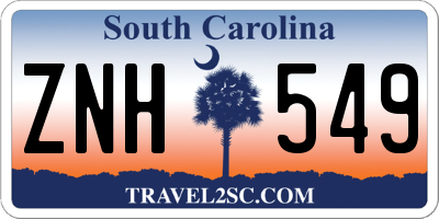 SC license plate ZNH549