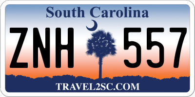 SC license plate ZNH557