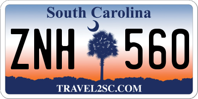 SC license plate ZNH560