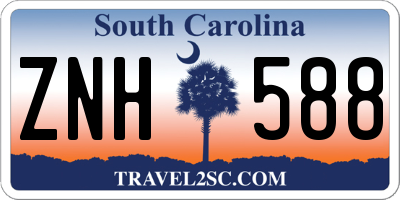 SC license plate ZNH588