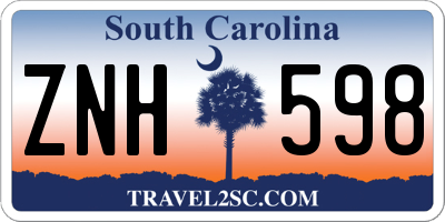SC license plate ZNH598
