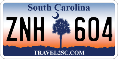 SC license plate ZNH604