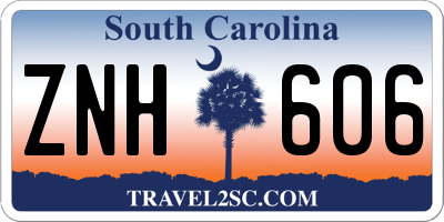 SC license plate ZNH606
