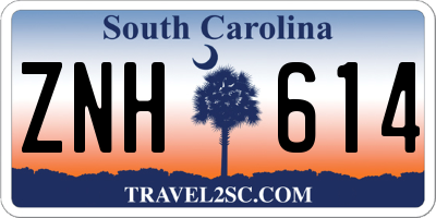 SC license plate ZNH614