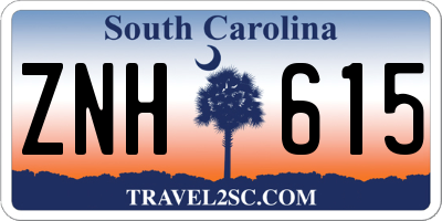 SC license plate ZNH615