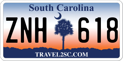 SC license plate ZNH618