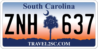 SC license plate ZNH637