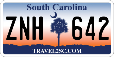 SC license plate ZNH642