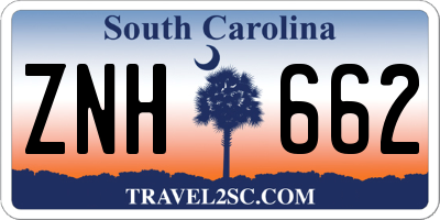SC license plate ZNH662