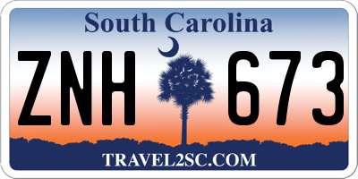 SC license plate ZNH673