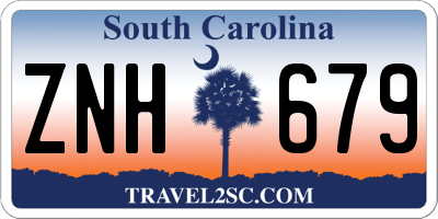 SC license plate ZNH679