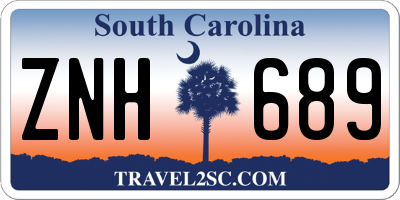 SC license plate ZNH689