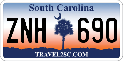 SC license plate ZNH690