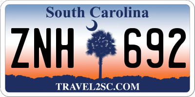 SC license plate ZNH692