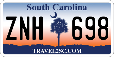 SC license plate ZNH698