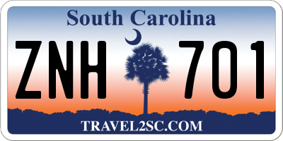 SC license plate ZNH701