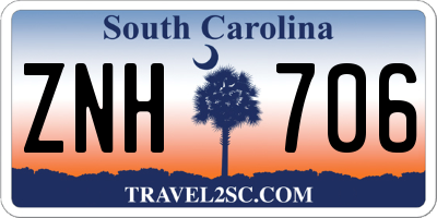 SC license plate ZNH706