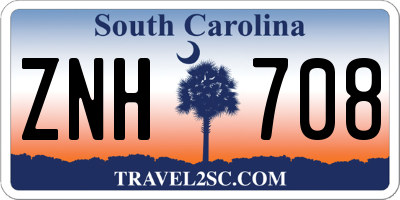 SC license plate ZNH708