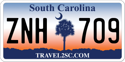 SC license plate ZNH709
