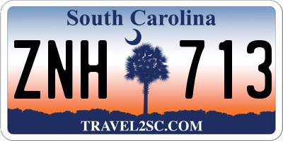 SC license plate ZNH713