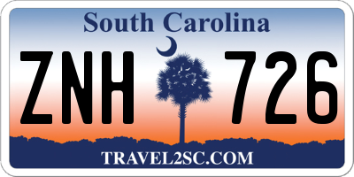 SC license plate ZNH726