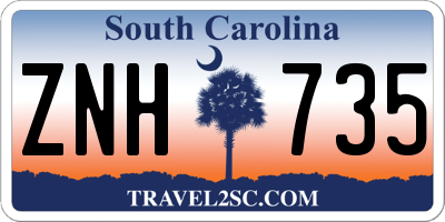 SC license plate ZNH735