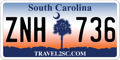 SC license plate ZNH736
