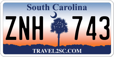SC license plate ZNH743
