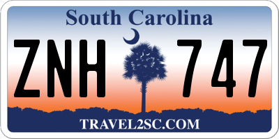 SC license plate ZNH747