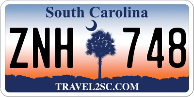 SC license plate ZNH748