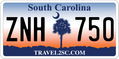 SC license plate ZNH750