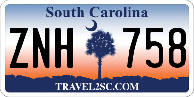 SC license plate ZNH758