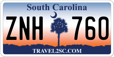 SC license plate ZNH760