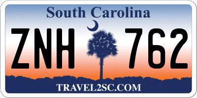 SC license plate ZNH762