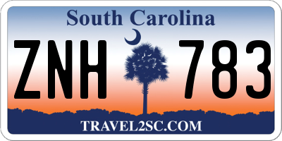 SC license plate ZNH783