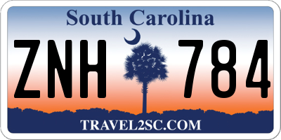 SC license plate ZNH784