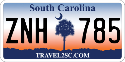 SC license plate ZNH785