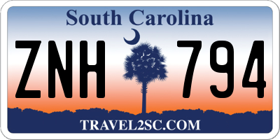 SC license plate ZNH794