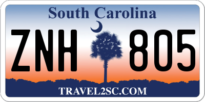 SC license plate ZNH805