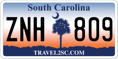 SC license plate ZNH809