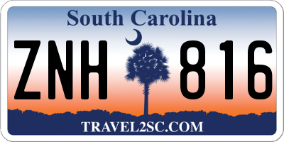 SC license plate ZNH816