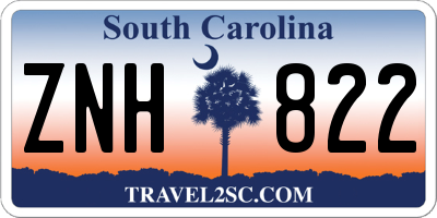 SC license plate ZNH822