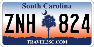 SC license plate ZNH824