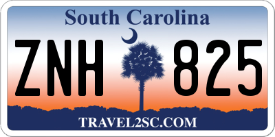 SC license plate ZNH825