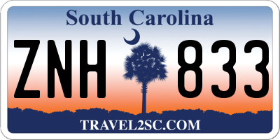 SC license plate ZNH833
