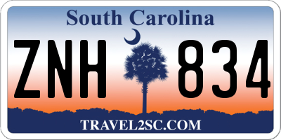 SC license plate ZNH834