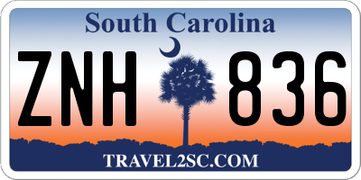 SC license plate ZNH836