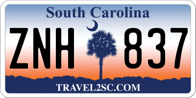 SC license plate ZNH837