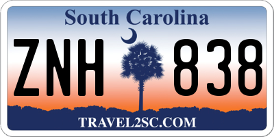 SC license plate ZNH838